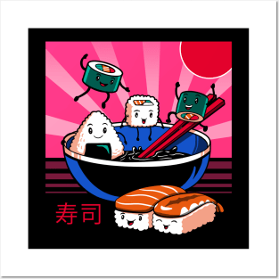 Sushi Retro Fun Posters and Art